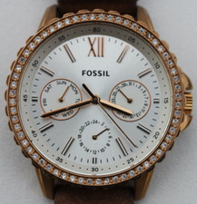 FOSSIL UHR - DAMEN - GOLD UND STRASS - LEDERARMBAND