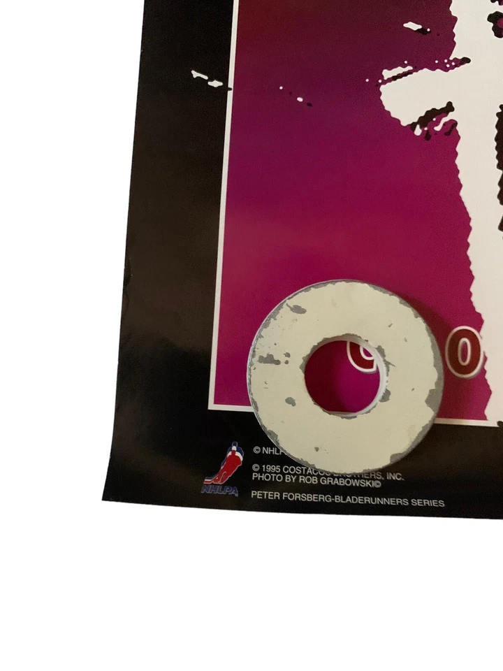 Póster raro de Peter Forsberg Colorado Avalanche 1995 NHL hockey 23x34,5 Foto 4 de 4