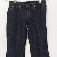 J. Crew Women's Dark Wash Bootcut Denim Jeans 27" Short 30" USA Made EUC