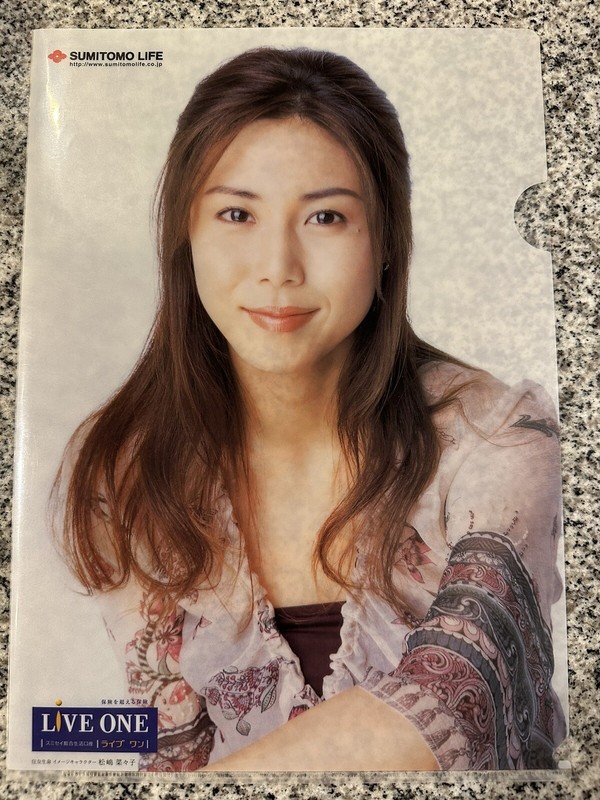 Rare Used Sumitomo Life Insurance Clear Folder File Nanako Matsushima Japan
