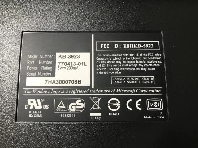 WYSE Keyboard KB3923 70413-01L PS/2 Standard Desktop - Image 3 of 4