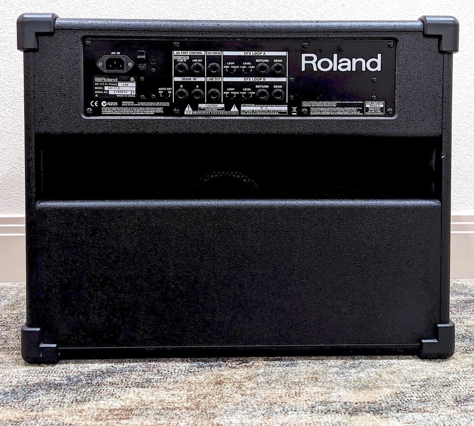 ROLAND GA112 - 100W Boss COSM Guitar Combo Amp + Custom Black Metal ...
