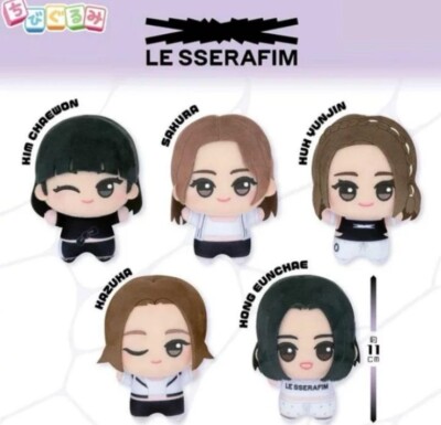LESSERAFIM ぬいぐるみ BANPRESTO 3 of Set Doll Toy Plush Chibigurumi CRAZY SSERAFIM LE アイドル
