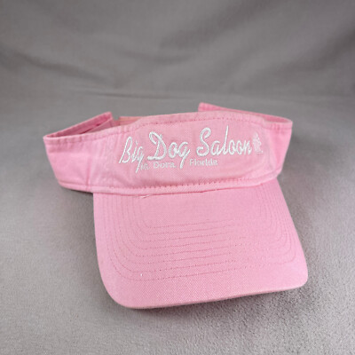 Big Dog Saloon Florida Visor Hat Women OS Pink Strapback Sun Cap Embroidered