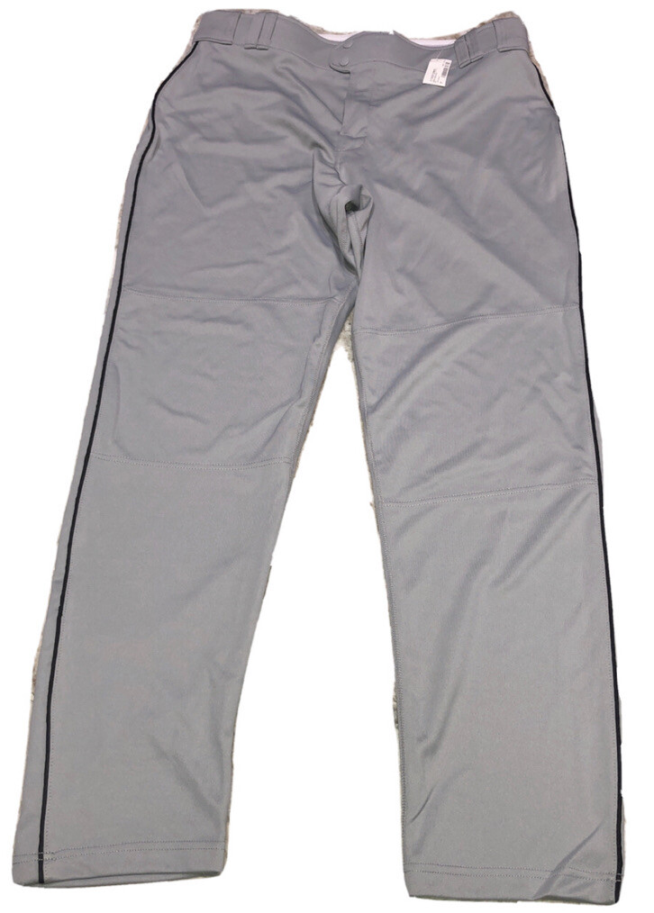 Johnny Mac's Size XXL Mens Adult Grey/Black Piped Baseball