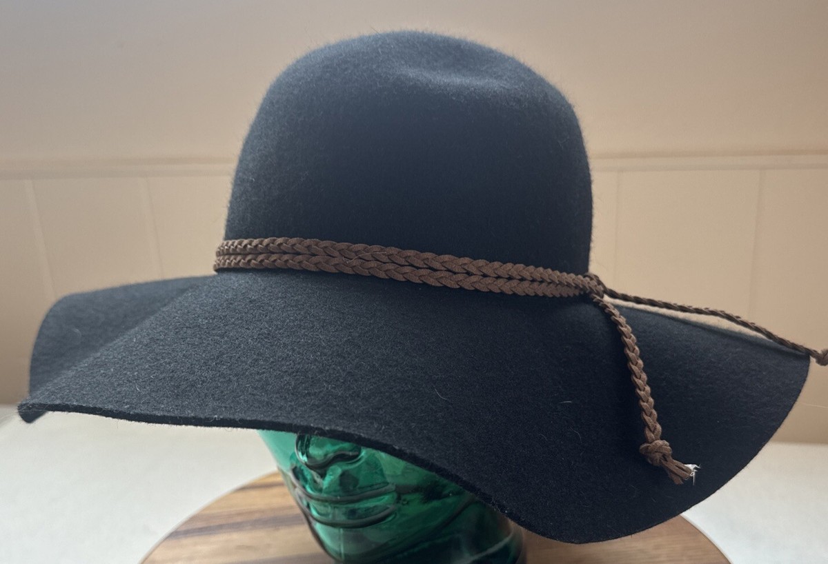 Steve Madden Felt Hat with Braided Band Steve Madden Straw Fedora Straw Hat Brown Braided Band  main image 4