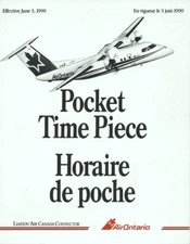 Air Ontario system timetable 6/3/90 [1054] Buy 4+ save 25%