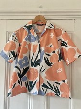 Marimekko X Uniqlo Women’s Floral Print Short-Sleeved Shirt M UK 12 EU 40 NEW