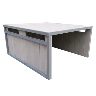 Mähroboter Holzgarage Flachdach Massivholz Unterstand Carport Grau
