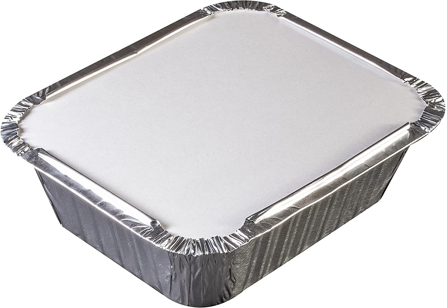 100 x 450ml Aluminium Foil Containers with Lid Takeaway Restaurant Baking Tin