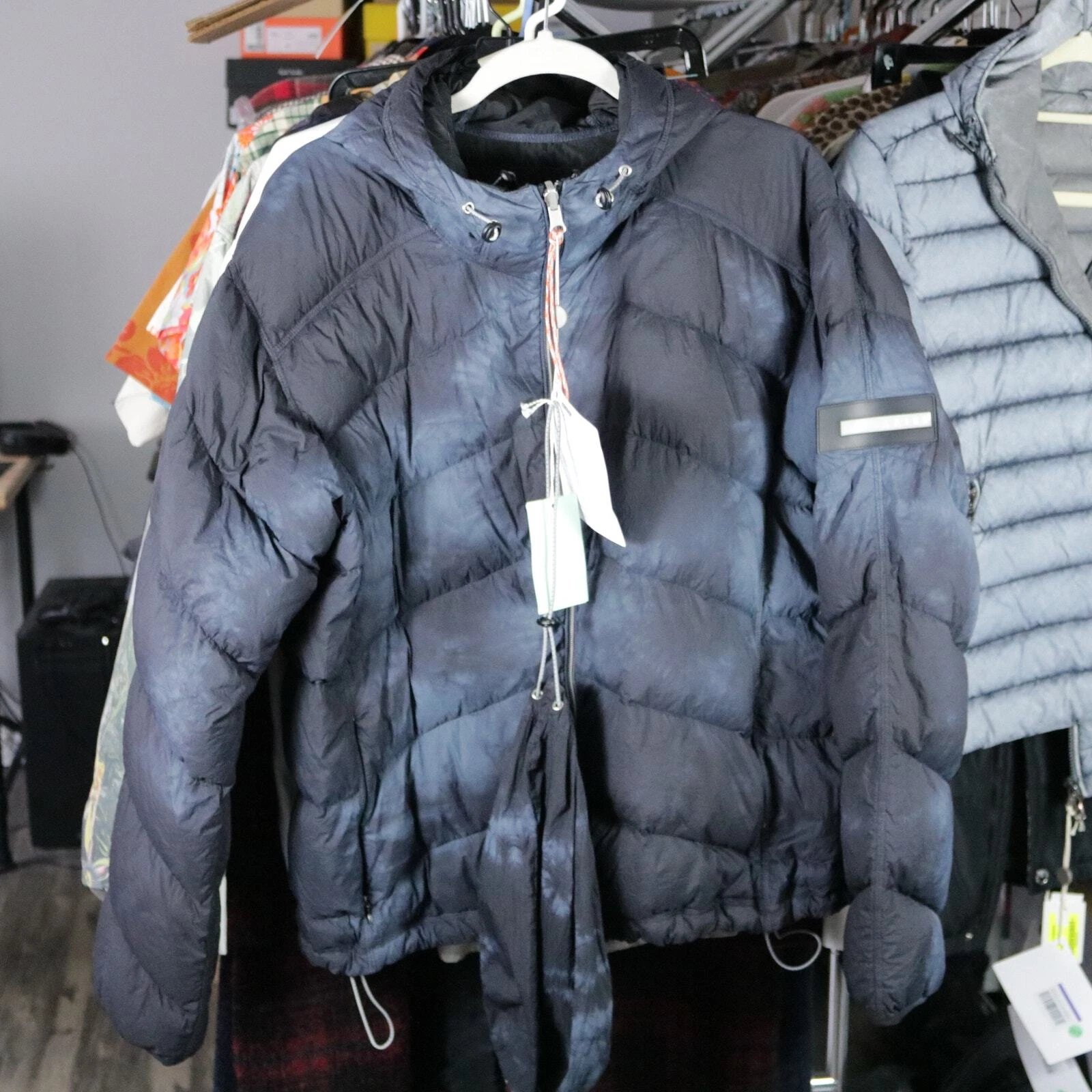 Aries Tie Dye Goose Down Jacket Packable Shell Italy Medium