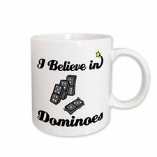 3dRose I Believe In Dominoes Mug