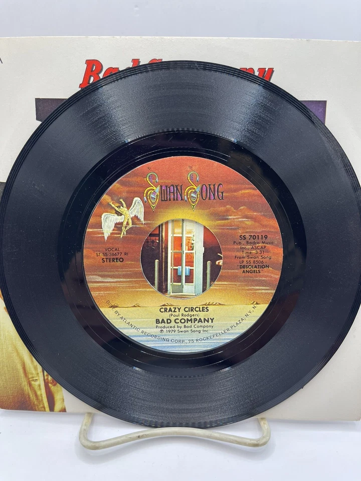 Bad Company - Rock "N'" Roll Fantasy NM/Crazy Circles NM 1979 Rock 45. - Image 3 of 4
