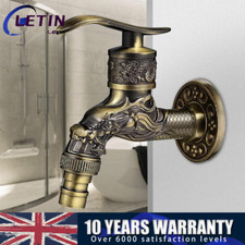 1/2 Inch Vintage Wall Tap Garden Dragon Carved Taps For Home Kitchen Bathroom