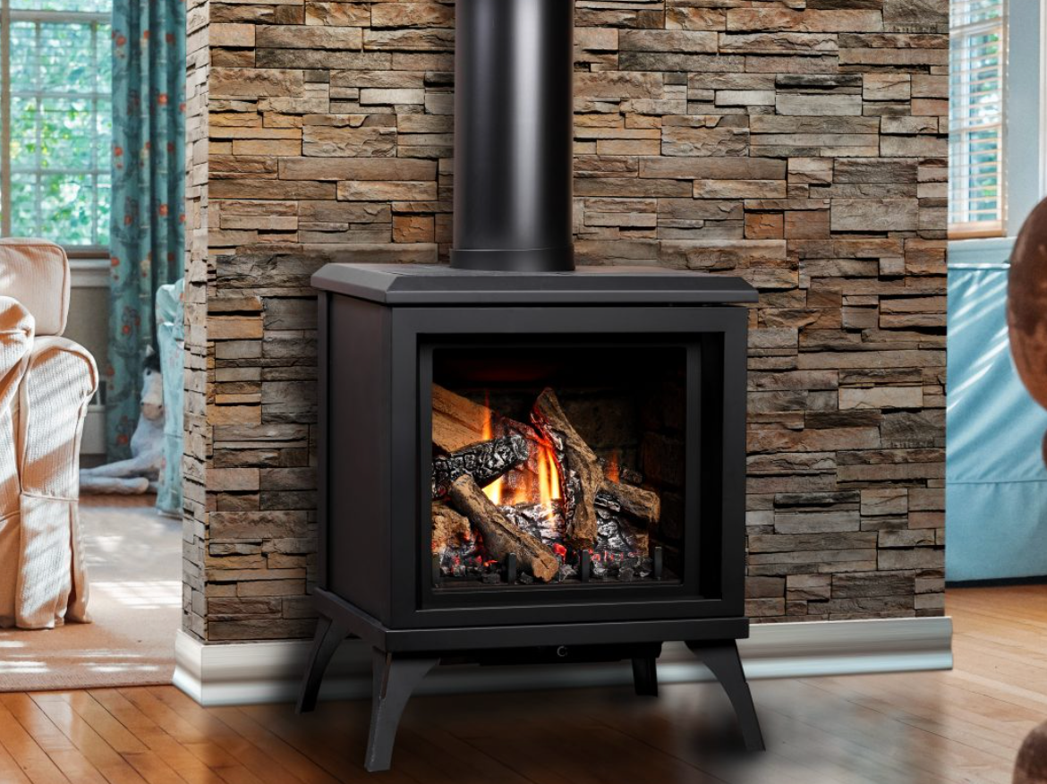 Kingsman FDV200S Freestanding Direct Vent Gas Stove, Millivolt, LP