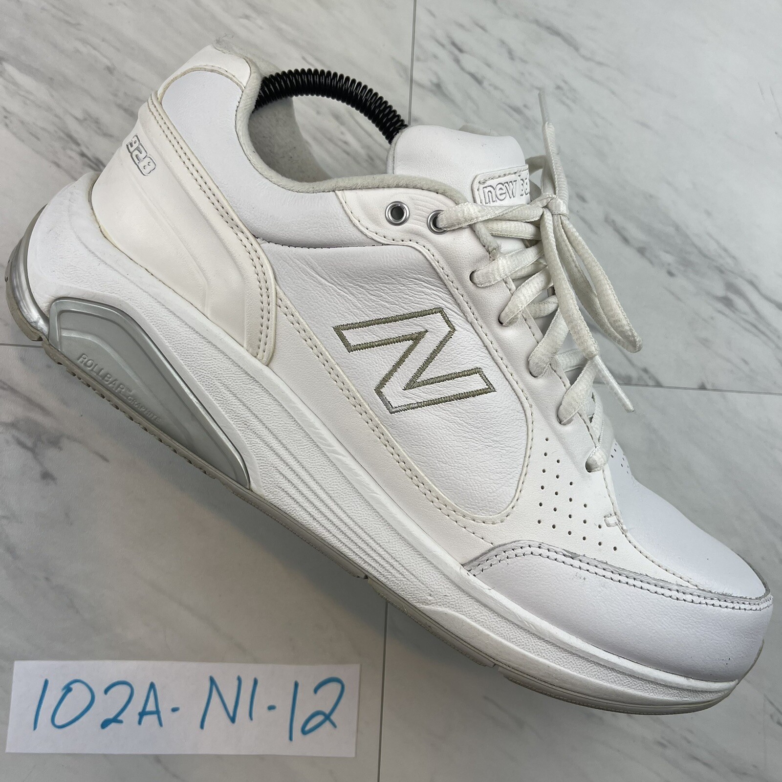 •New Balance WW928WT Women’s Size 10 2A White Leather Walking Shoes