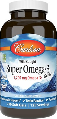 Carlson - Super Omega-3 Gems, 1200 mg Omega-3s 250 softgels
