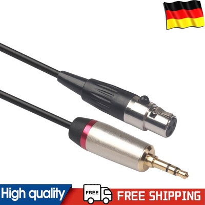 Mini XLR Female to 3.5mm TRS Stereo Male Jack Lead Audio Video Cable Adapter