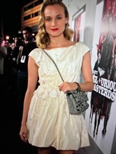 CHANEL 10P VINTAGE NEW UNIQUE SILK BLACK DRESS LEATHER CAMELLIAS CC LOGO FR38-36