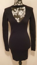 G By Guess Black Choker Sweater Dress M