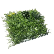 20" Artificial Faux 3D Mix Leaves Wall Panel Fence Screen Home Outdoor Decor #04