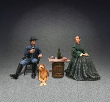 BRITAINS CIVIL WAR UNION 31305 UNION OFFICER, HIS WIFE AND DOG