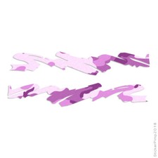 Pair Of Squiggle Stripes Vinyl Decal Sticker 40 Patterns 3 Sizes 1013