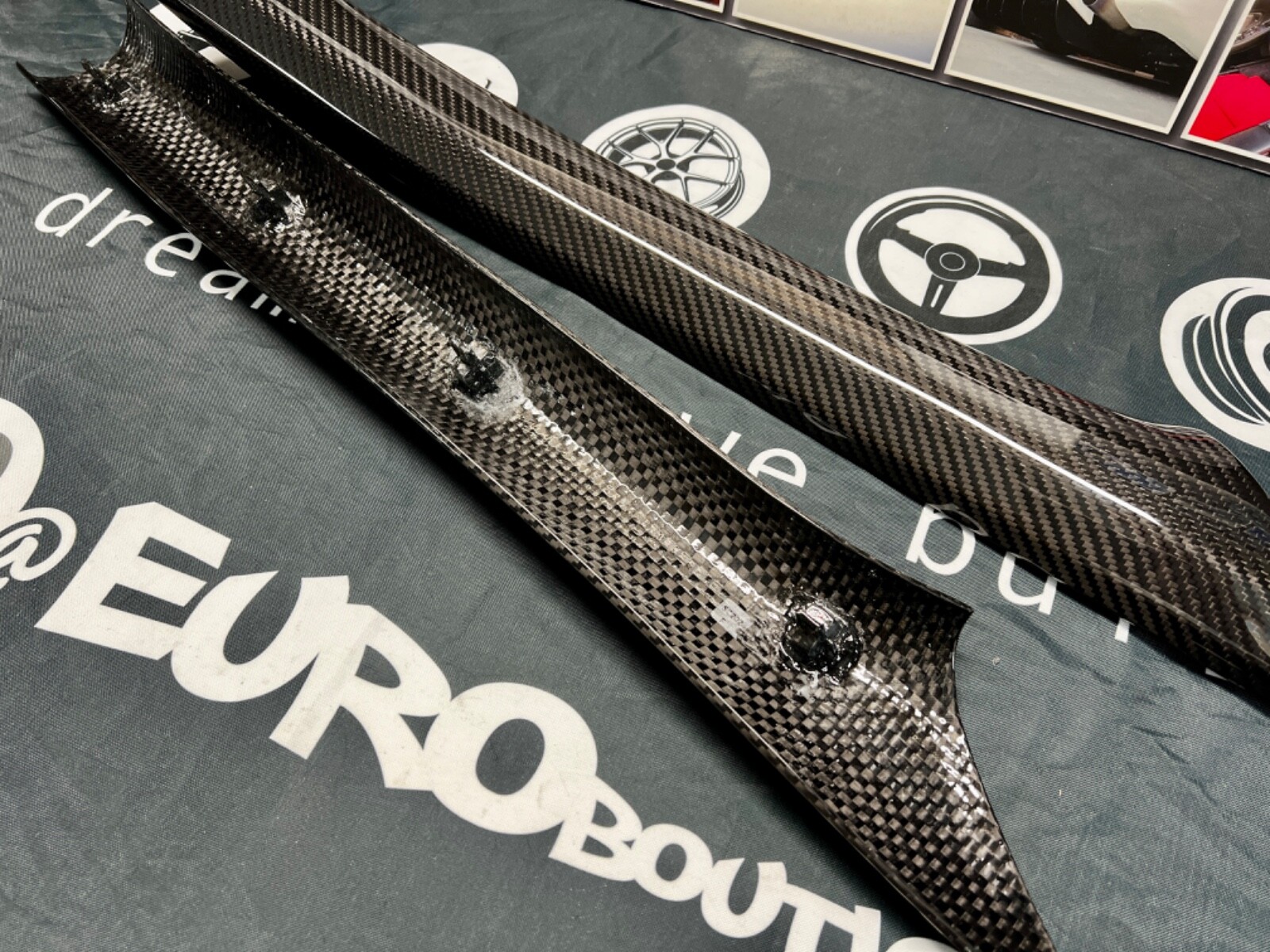 Honda Acura NSX Bespoke 100% Carbon Fiber Front A-Pillars in Gloss Finish