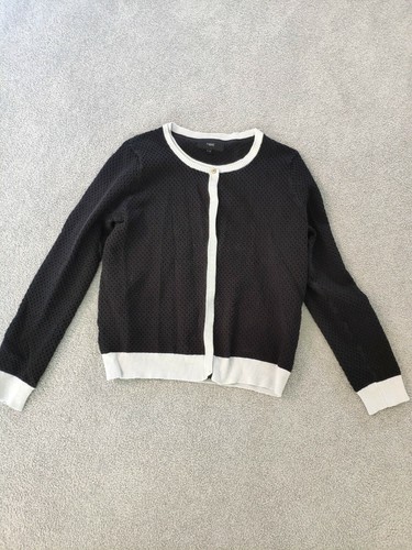 Next Ladies Size 14 Black Cardigan With Hidden Buttons | eBay