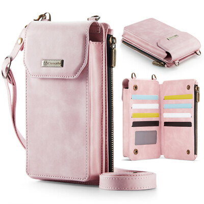 Universal RFID Blocking Card Slot Phone Bag w/ Strap  for iPhone/Samsung/Google