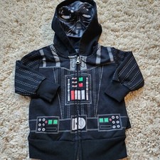Star Wars: "Darth Vader" Zip-Up Hoodie, Size Baby 12M, Color Black