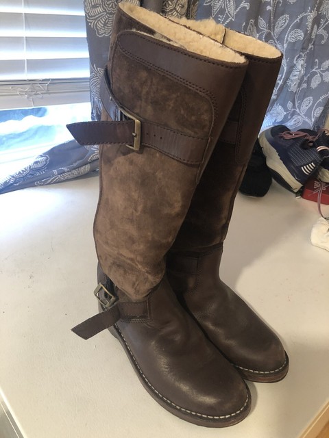 shearling lined tall boots