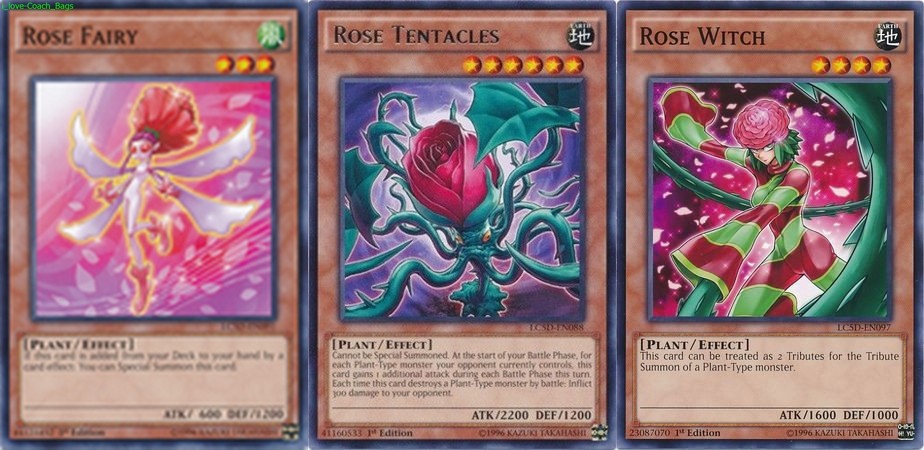 Rose Fairy + Rose Tentacles Rare* + Rose Witch + 1st LC5D Set YUGIOH