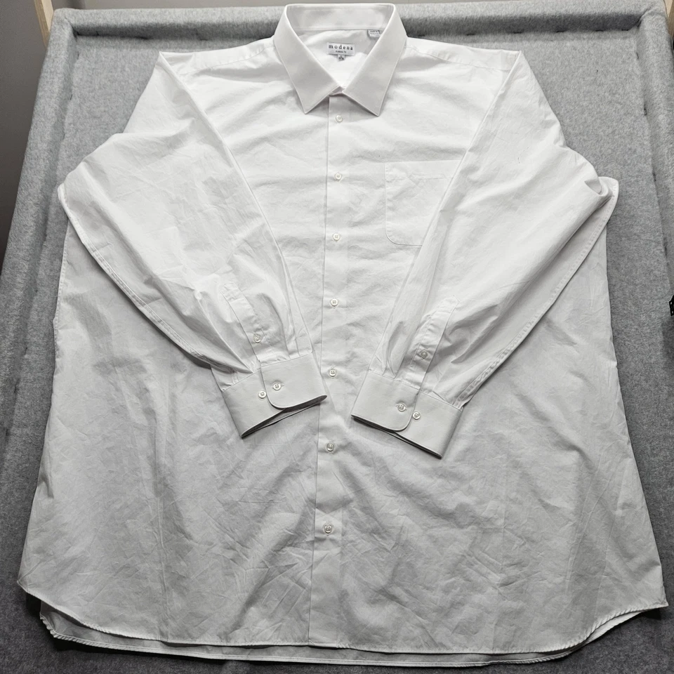 Camisa Modena XXL blanca manga larga con botones para hombre Foto 4 de 4