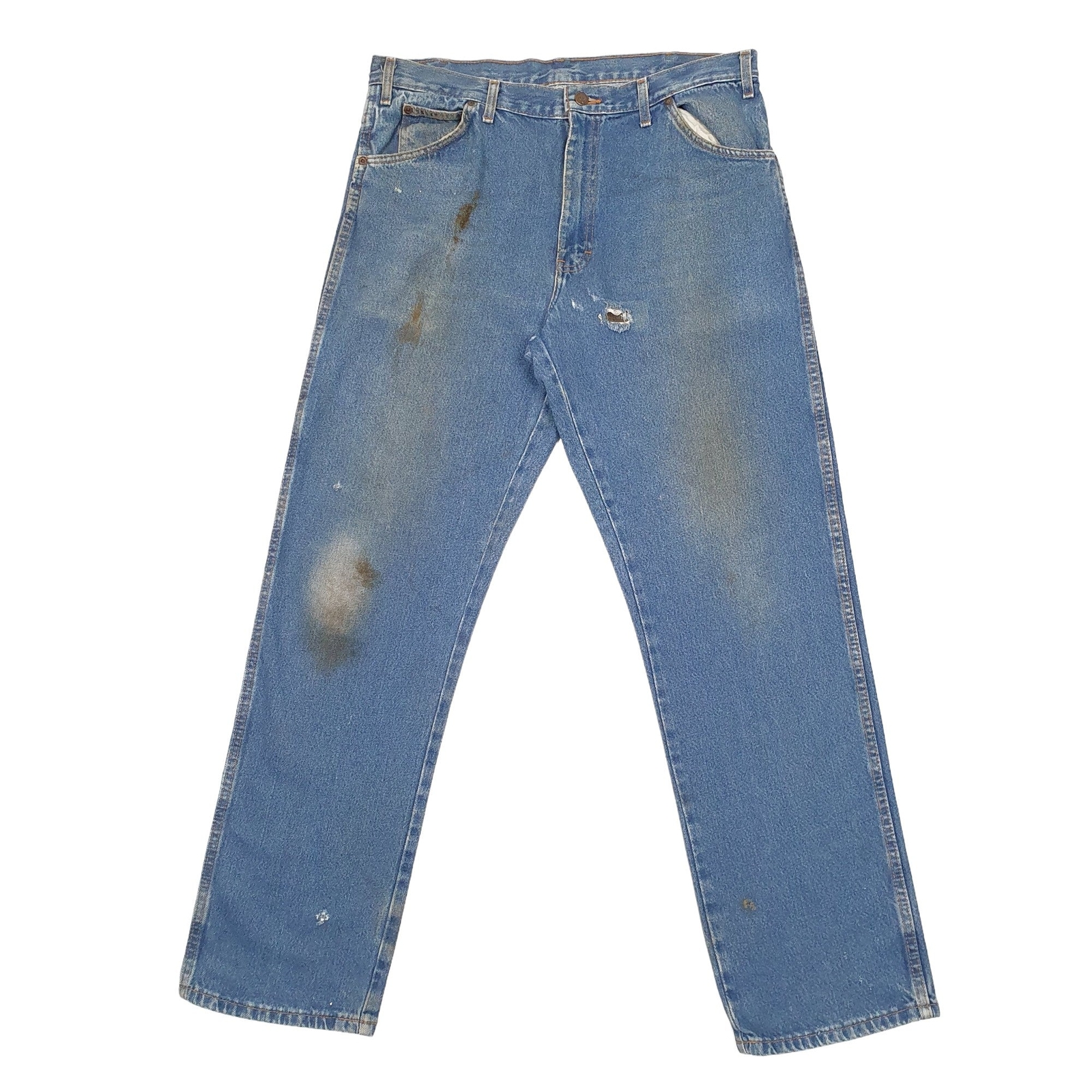 DICKIES Carpenter Workwear Trousers Cotton Blue Mens W36 L32 image 2