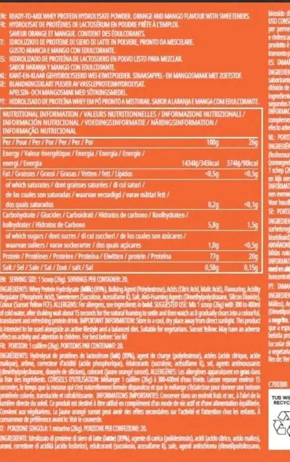 MyProtein Clear Whey Isolate Isolate Whey Protein Powder eBay