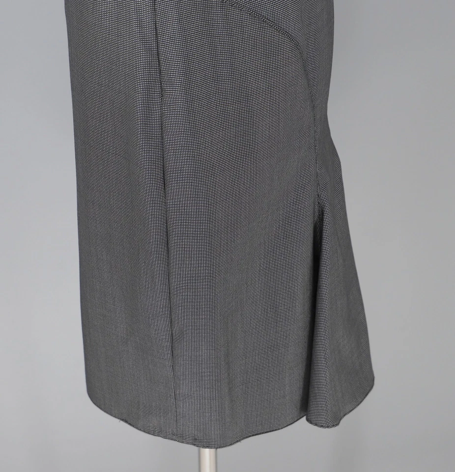 NUEVO CON ETIQUETAS ARMANI COLLEZIONI $465 Mezcla de Lana Mini Cuadros Plisado Falda Lápiz Talla 2 Foto 4 de 4