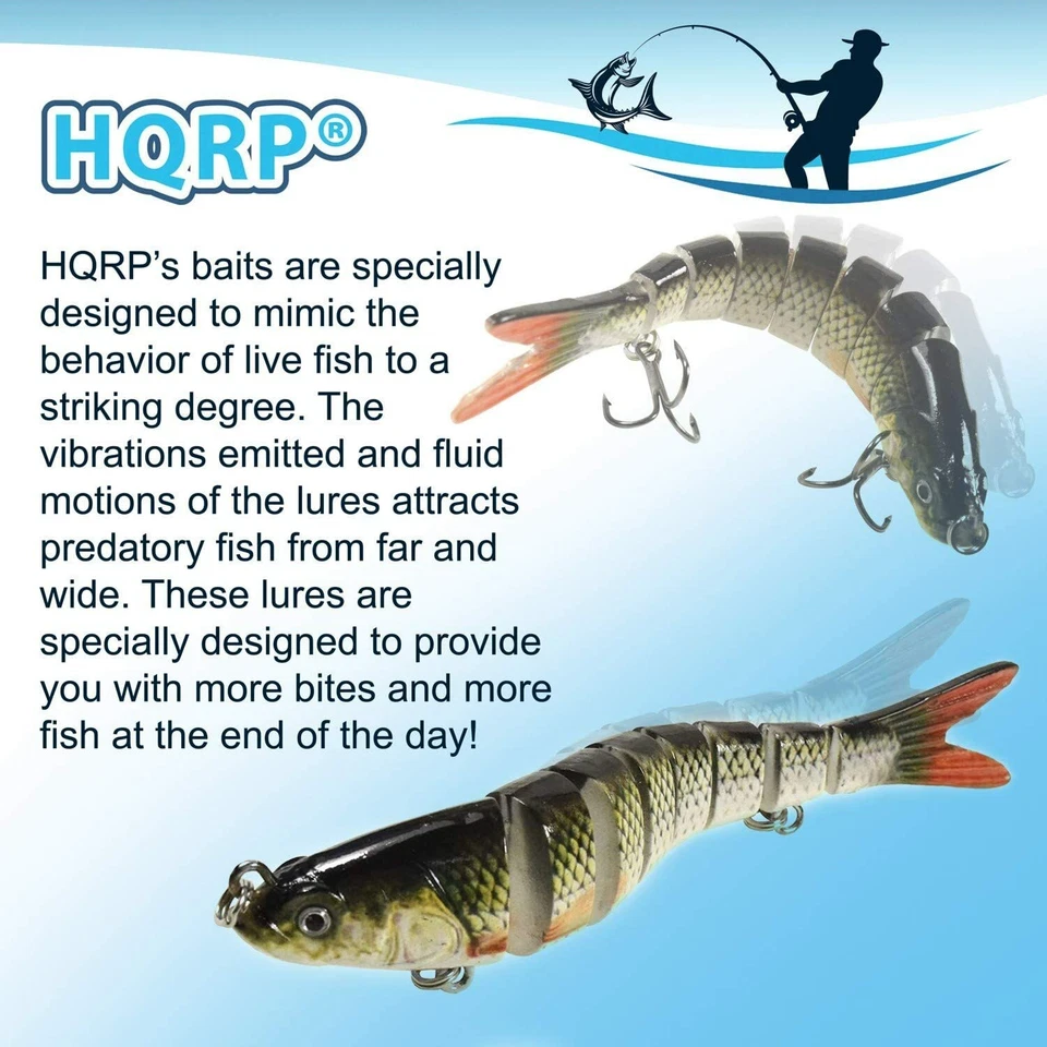 HQRP 3.9 " Argento Pesca 11.8ml Unibile Affondamento Lento Glide Attrezzatura - Immagine 4 di 4