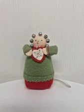 Hallmark Christmas Tree Cloth Ornament Weighted Felt Angel W/ Heart In The Hands