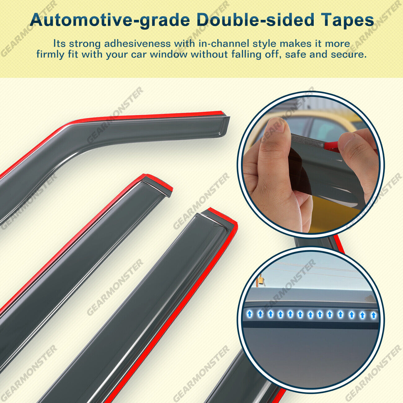 4PCS/Set Wind Deflectors & Clips For VW Golf mk 7 5door hatchback 2012