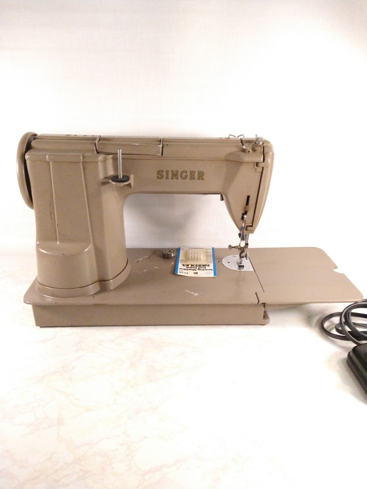 Vintage Singer Model 301A Slant Sewing Machine & Power Cord Pedal