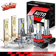 LED Headlight High Low + Fog Light Bulbs Super bright FOR Peugeot 307 2005-2008