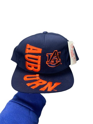 Vintage Auburn University Tigers SnapBack Hat Blockhead Stitched Cap Hat NWT USA