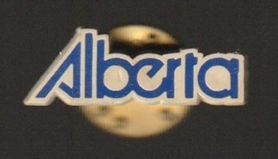 Alberta Canada Plastic Pin Pinback -Very Good-FREE SHIPPING