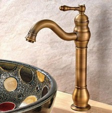 Retro Antique Brass Swivel Bathroom Basin Faucet Lavatory Sink Mixer Tap 2nf301