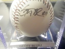 Geoff Blum Expos Rangers MLB Baseball Signed Blank Ball w/COA