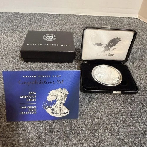 2026 American Eagle 1 Oz Silver Proof Coin US Mint Congratulations Set Box COA