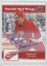 2025-26 Upper Deck Detroit Red Wings Centennial Red Auto Bob Rouse #76 Auto 2o7