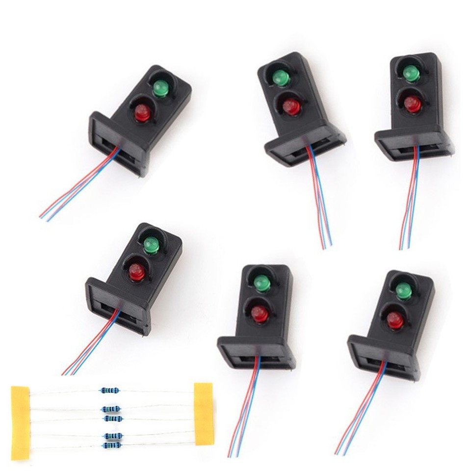 8Pcs Model Train HO/OO Scale? Signals 2Lights Railroad LED Signal Lamp ...