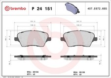 FOR BREMBO P 24 151 HAM PADS. PRZEDNIE FRONT TRW FORD/FORD AUSTRALIA